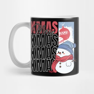 Cute Snowman Retro Christmas Mug